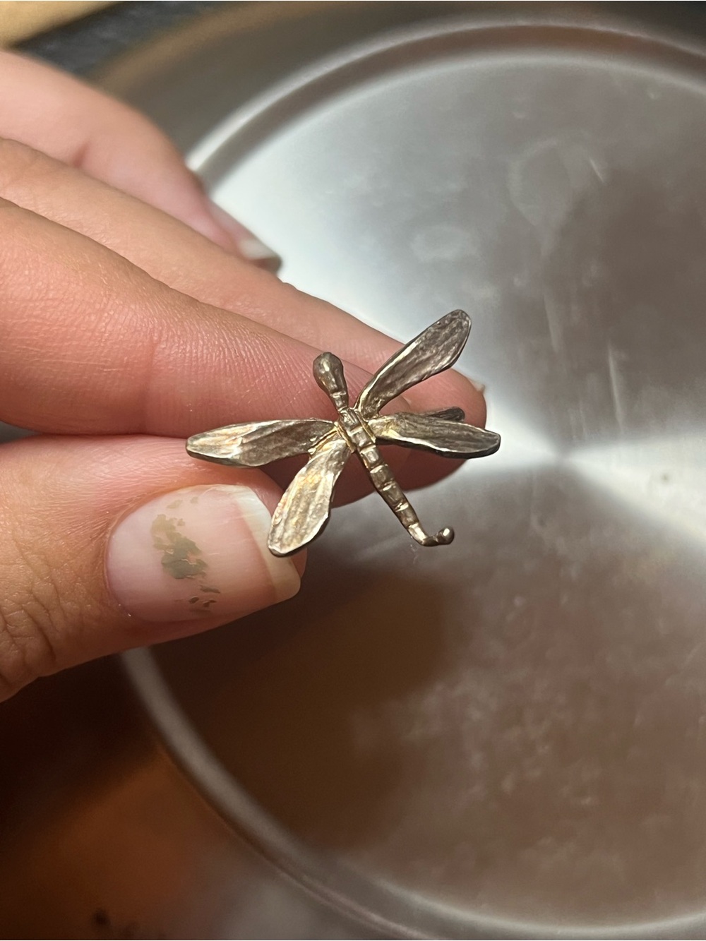 Beautiful Sterling silver dragon fly ring